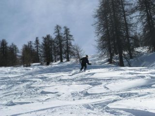 in discesa