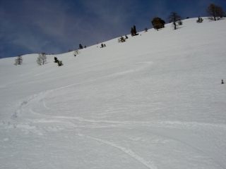 in discesa nel Vallon du Lagon