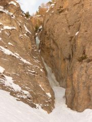 la goulotte dal sentiero di avvicinamento