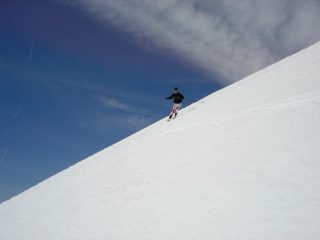 In discesa sul pendio finale