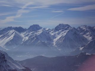 Il panorama sulla valle Gesso con il Lourusa