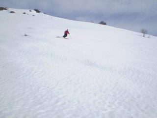 Un momento della discesa