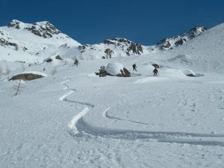 parte alta, a sinistra il valloncello del colle