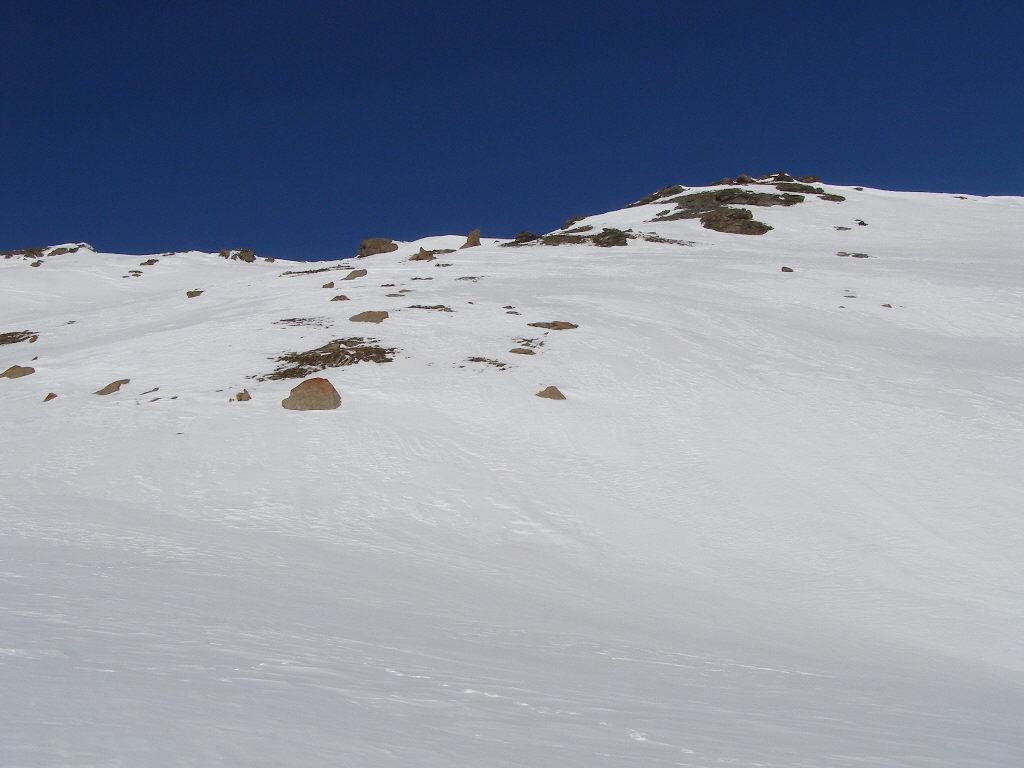 Pendii sostenuti verso la cresta
