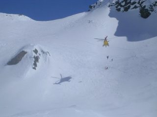 Intervento del 118 poco sotto il passo di Campagneda