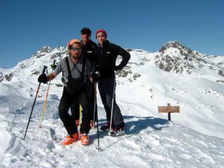 Fabio, Piero ed Elena in punta