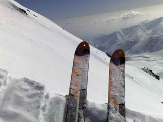 Pendio dalla sella sotto la cima