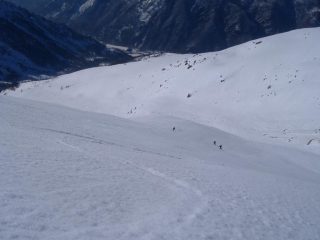 il pendio di salita sud ovest