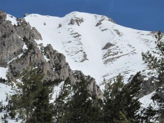 La parte alta del canale vista dalla discesa da Pian Rosso