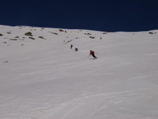 in discesa sui bellissimi pendii