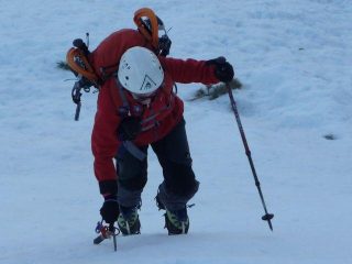 la parete di roccia ricoperta