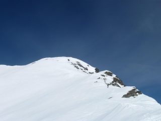 l'ultima parte della cresta con la vetta