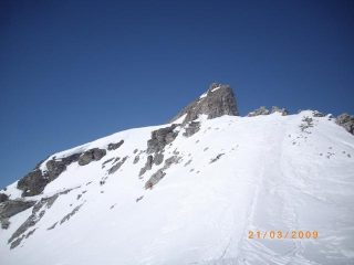 cima ed inizio discesa
