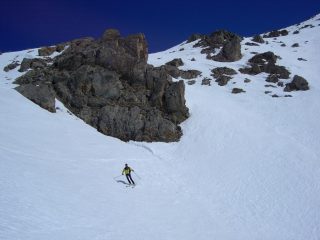 Discesa dalla vetta dell'Eyssilloun