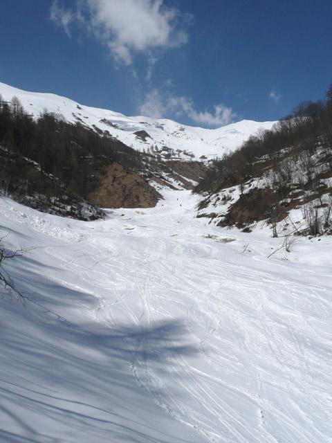 il vallone con la valanga