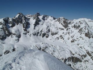 Dalla vetta verso Gelas, Chamineye, ecc