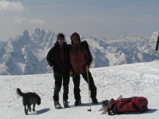 Con Luis Nosi e alle spalle il Cristallo
