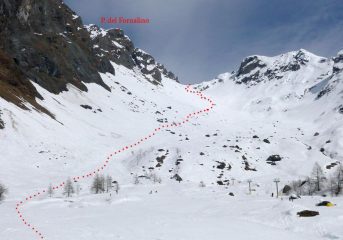 Itinerario di salita.
