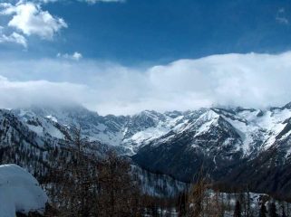 dalla cima verso il Rosa