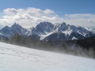 Panorama sulle dolomiti di sesto e a dx visibile la croda baranci