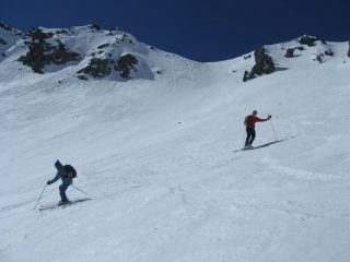 Roberto in azione,Giacomo e il colletto di discesa.