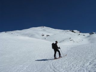 in salita in vista della cima
