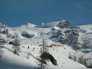 l'inizio della morena del Mezzalama
