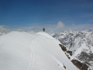 Sull' anticima (2914m) della Becca Conge.