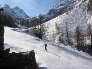 L' ingresso nella Comba di Verdona all' altezza dell' Alpe Brouille (1889m).