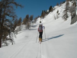 il valloncello che porta all'imbocco del vallone