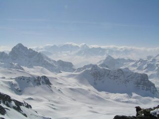 Veduta su Palù e Bernina