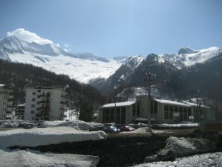 il percorso visto dall'abitato di Balme