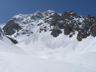 Monte Sautron dal vallone di discesa
