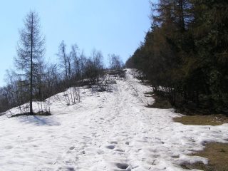 Ultimo tratto ancora abbondantemente innevato