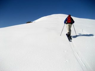 Davide poco sotto la vetta