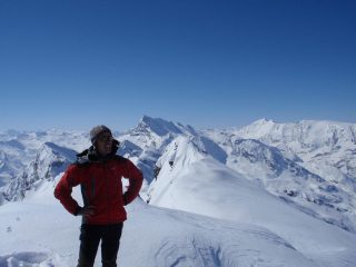 Sottoscritto in punta (Gran Rousse sullo sfondo)