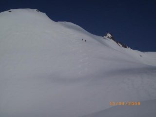 discesa dalla seconda cima senza nome 