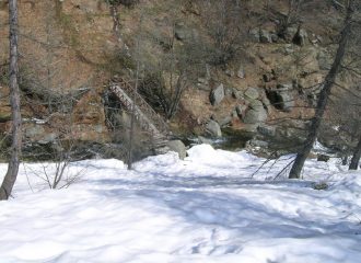 il ponte sul rio Pairent a pian Guraj