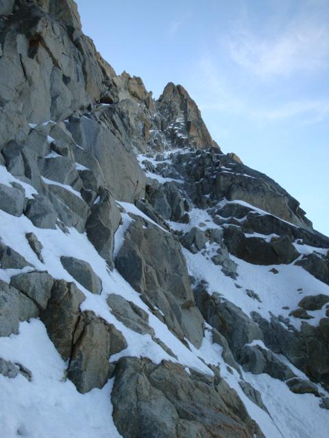 parte bassa e parte alta della goulotte