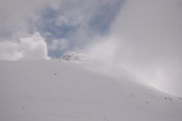 la beffa..tornati al colle a fatica, si apre.. condizioni pendio finale