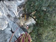 Uscita dal diedro sul 5° tiro