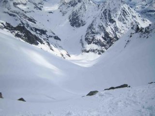 la discesa dal colle