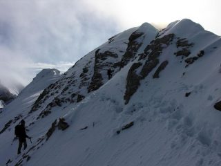 la crestina finale verso la vetta 