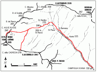 mappa itinerario