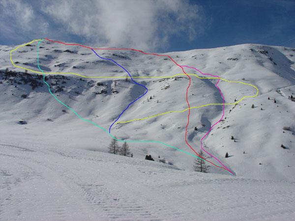 Itinerari alla dorsale sud del Creipa Negra