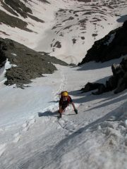 Roberto si appresta ad uscire dal bel canale Nord (1-6-2003)