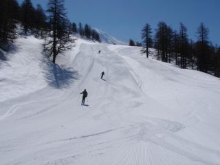 parte mediana su pista appena battuta