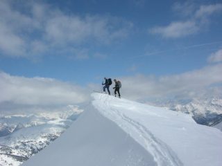 sulla cresta finale in punta