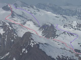 Itinerario al Signal de Mean Martin (a sinistra la salita a destra la discesa)