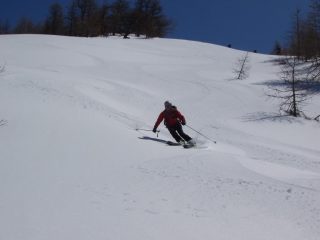 Fulvio: lezione di carving su firn